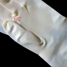 食品グレードの耐久性のある手で切れるアヒル麻表面ニトリル光沢仕上げ