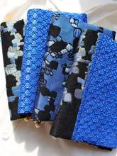 水の元素 A5手帳【ブルー・刺繍デザイン・手作り】