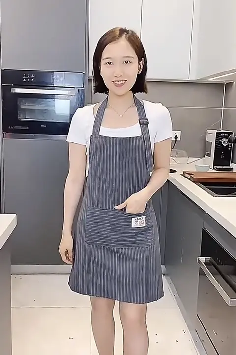 通気性抜群の綿製エプロン【男女兼用・キッチン用・調理に最適】