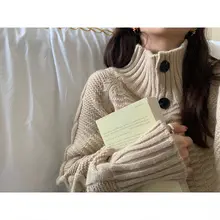立襟ねじり編みニットカーディガン【フィット・秋用・女性用】