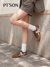 女性用レトロデザインシューズ【カジュアル・内増高・バイカラー】（セットアップ対応）