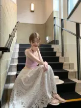 夢見るアリス刺繍レースキャミソールとロングスカート【女性用・ファッションドレス】（セットアップ対応）