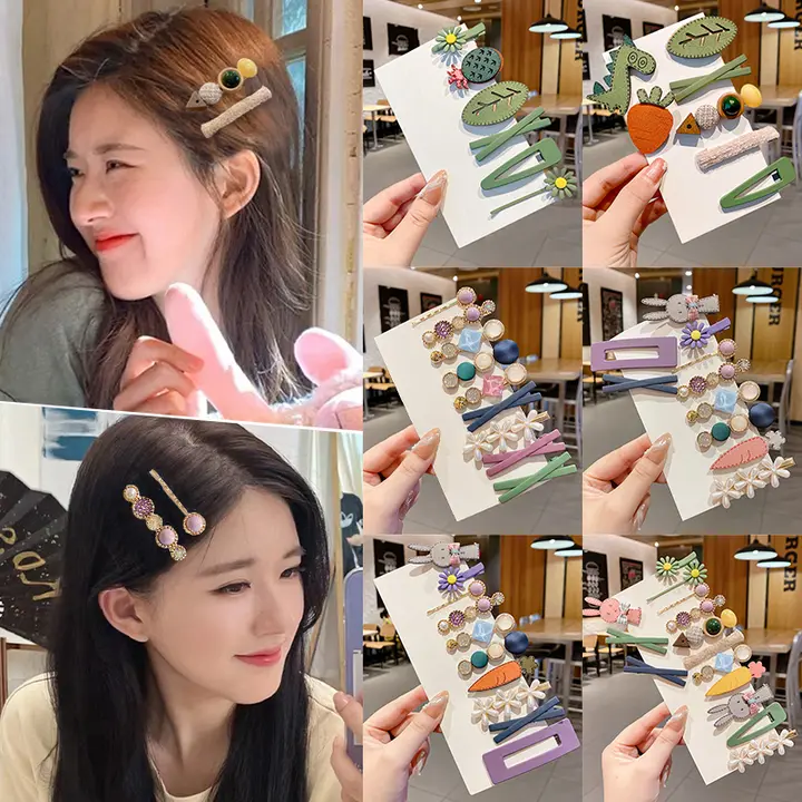 サイドパーツ用 ヘアクリップ【トレンドデザイン・前髪用・ポニーテール対応】