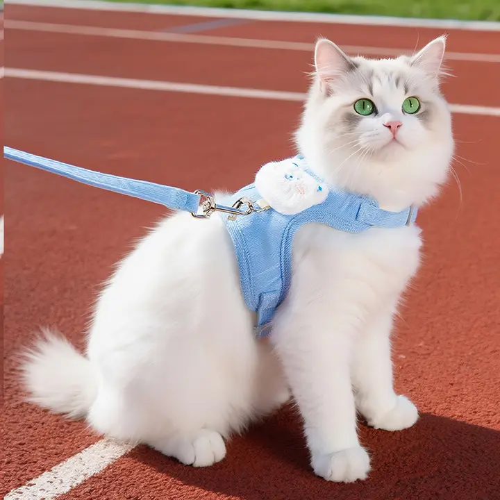 調節可能な猫用ハーネス【かわいいデザイン・ペット用・小型犬対応】