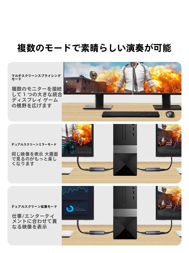 dpからhdmi2.1への変換アダプター：8K高画質でテレビ・モニターに安定接続