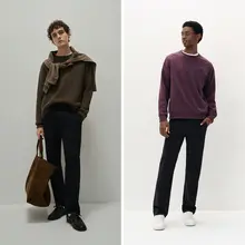 ビジネスカジュアルパンツ【ストレートタイプ・簡単お手入れ・通勤用・秋冬向け】