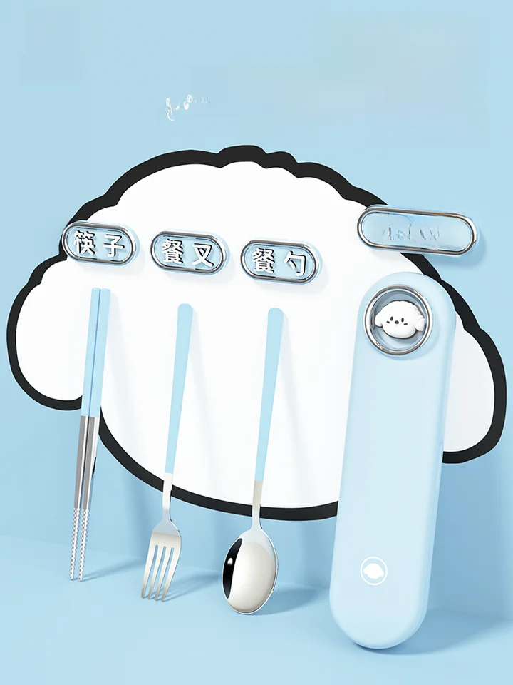 ステンレス製カトラリーセット【子供用・持ち運び便利・ランチボック�ス付き】