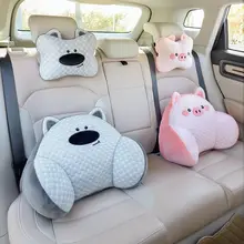可愛いカートップヘッドレスト【カップル向け・アニメデザイン・快適サポート】【クッション式・車載用】（セットアップ対応）