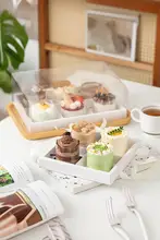ムースケーキ用パッケージボックス【ティータイム・ベーカリー・4区分・紙カップ・ピクニック用】