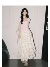 ロングスカート レディース 花柄 レース アシンメトリー フリル ドレープ 甘め フェミニン インスタ映え 春物 「Forever21」