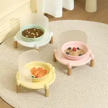 陶製ペット用食器【猫・犬用・泡状デザイン・高脚タイプ】