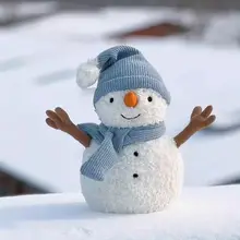 かわいい雪だるまぬいぐるみ【女の子への誕生日プレゼント・クリスマスにも最適】