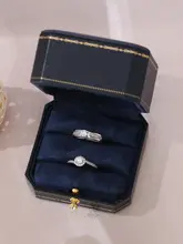 雪花デザインのツイストリング【調整可能・カップル用・結婚式演出用】（セットアップ対応）