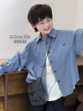 おしゃれな男の子用シャツ【春用・カジュアルデザイン・長袖】（セットアップ対応）