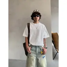 ユニセックス ルーズフィットラウンドネック半袖Tシャツ【アメリカンヴィンテージスタイル・カジュアルデザイン】（セットアップ対応）