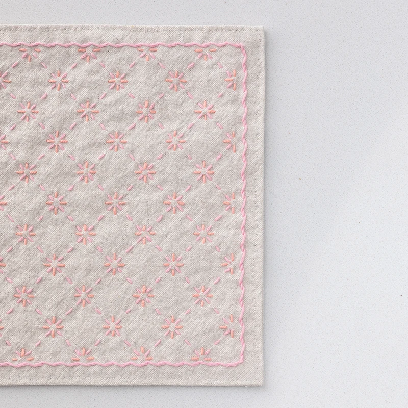 米字纹刺繍材料キット：コットンリネン素材で手作りを始めるための実用ガイド
