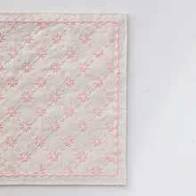 米字纹刺繍材料キット【コットンリネン素材・手作り用】