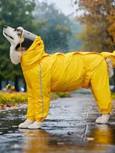犬用レインコート 大型犬用 四脚タイプ 全身カバー 防水 防風 抜け毛防止 お散歩 アウトドア 秋冬
