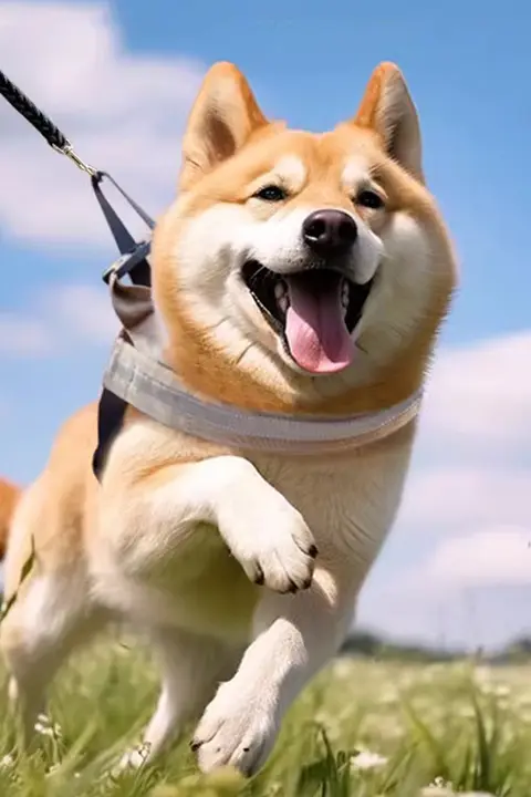 反射材質使用のハーネスタイプ犬用リード【中大型犬用・デイリーロングウォーキング対応】