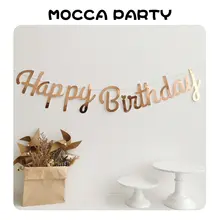 誕生日装飾用ラフラッグ【金銀色・バースデーパーティー用・子供と大人兼用】