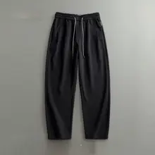 カジュアルパンツ メンズ ストレート ワイド ルーズ ブラック きれいめ 上品 クール 春 秋