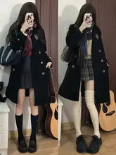 冬用ロングJKスタイルコート【ダブルブレスト・ウール・女性用】