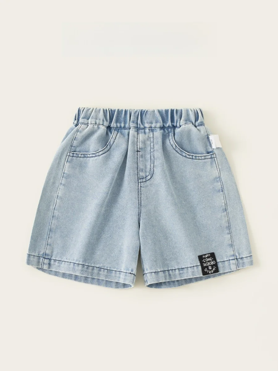 夏用レトロストリートスタイル キッズデニムショートパンツの着用シーンとフィット感