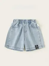 夏用レトロストリートスタイル キッズデニムショートパンツ【シンプルでおしゃれ・快適な薄手】