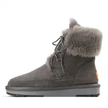 冬用羊皮毛一体ブーツ【スリム効果・加絨・防寒】