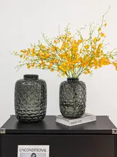 ライトラグジュアリーアッシュガラス 花瓶 ハイセンス