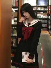 妖言ウサギの夜宴情書JKオリジナルセーラー服【学院風・長袖・ウエストリボン】（セットアップ対応）