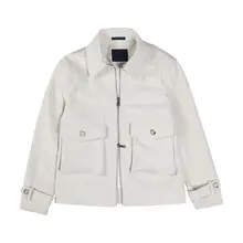 秋冬用 男性向け コーデュロイ襟付きジップジャケット【レトロスタイル・ショート丈・カジュアル】