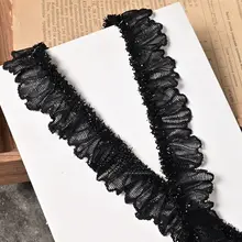 幅広エラスティックレーストリムニット用【ハンドメイドDIY・フリルデザイン】