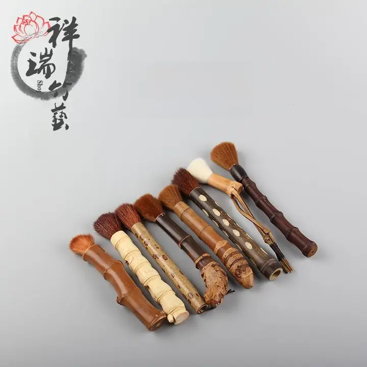 竹製 茶道用道具【養壺筆・筆洗・紫砂壺茶刷・茶筆】