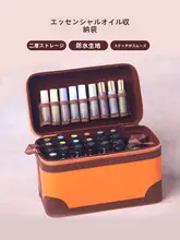 大容量 エッセンシャルオイル収納ケース【高級皮革製・香水・口紅用】