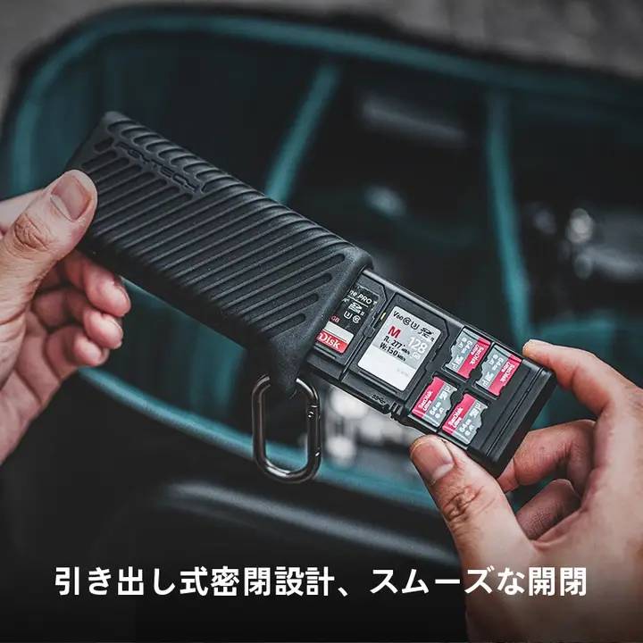 PGYTECH カードリーダー Type-C 高速データ転送 多機能一体型 カードケース内蔵 SDカード TFカード スマホ PC カメラ対応 「PGYTECH」