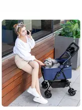 ペット用キャリーカート 犬と猫に適した お出かけ用 軽量 折りたたみ可能