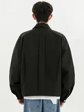 カジュアルなテクスチャーの春夏用 メンズジャケット【フィット・翻领デザイン】