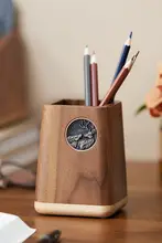 ブラックウォールナット製ペンスタンド【北欧デザイン・オフィス用品・学生向け】