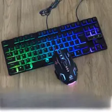 左手用光るゲーミングキーボードとマウス【ノートパソコン・デスクトップ対応】（セットアップ対応）
