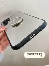 Samsung Galaxy S24用 高画質ミラー付きスマートフォンケース【メイク直し用・指輪ホルダー・防摔設計・男女兼用】