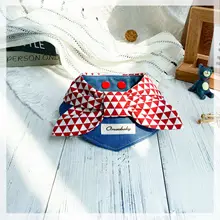 レトロな子供向けデザイン！猫と犬用のペットエプロン【ネクタイ付き】