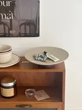 レトロ陶器と天然木製トレー【ジュエリー収納・テーブル装飾・鍵や小物用】