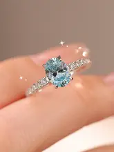 高級感溢れる海ブルートパーズリング【純銀・オーバルデザイン・エレガント】