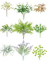 フェイクフラワー 草 生态的な壁面装飾 緑の植物 プラスチック素材 高級感あふれる
