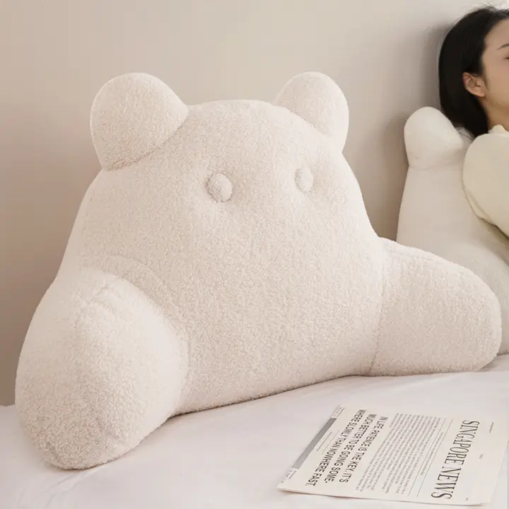 極上の柔らかさ！テディファー製の背もたれクッション【ソファ用・読書や休息に最適】