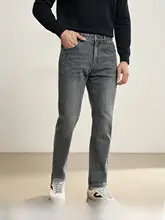 春秋用 デニムパンツ【ウォッシュ加工・レトロ風・ストレッチ素材】