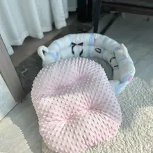愛らしいオープン型ペットソファ【小型犬用・四季通用・クッション付き】