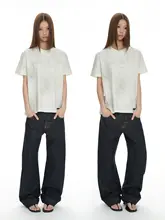 ヴィンテージ風ダブルレイヤーカラーデザインのショートスリ ーブTシャツ【女性用・アメリカンカジュアル・フィット】