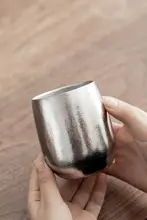 純チタン製コーヒーカップ【オフィス用・ダブルウォール・保温・大容量】